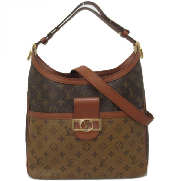  Túi Nữ Louis Vuitton Hobo Dauphine MM Monogram Canvas 'Brown' 