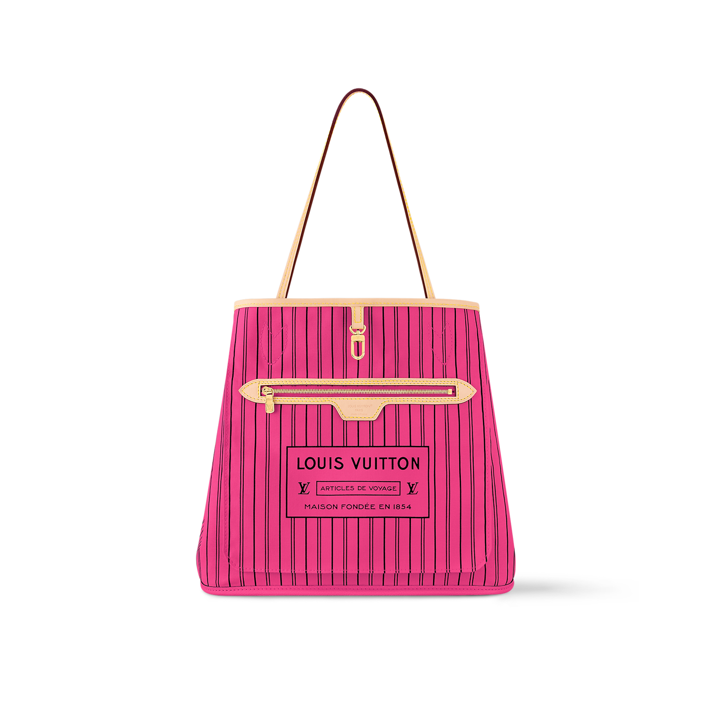  Túi Nữ Louis Vuitton Neverfull Bandoulière MM Tote Bag 'Rose' 