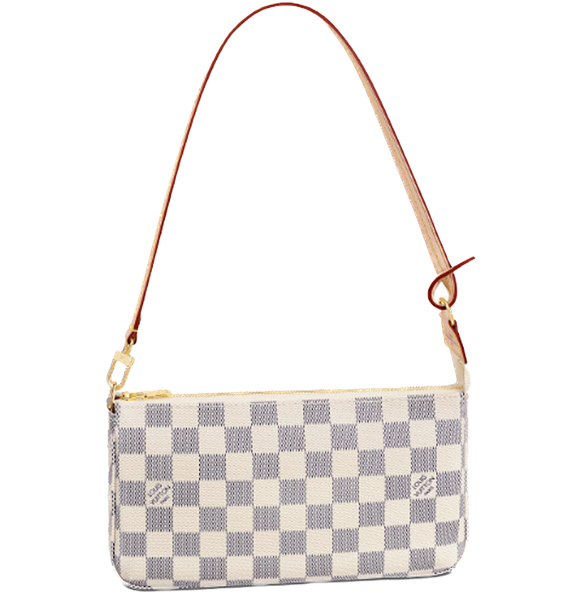  Túi Nữ Louis Vuitton Pochette-Accessoires Damier Azur Canvas 'White' 