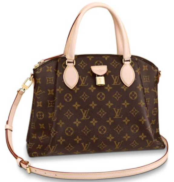  Túi Nữ Louis Vuitton Rivoli MM Monogram Coated Canvas 'Brown' 