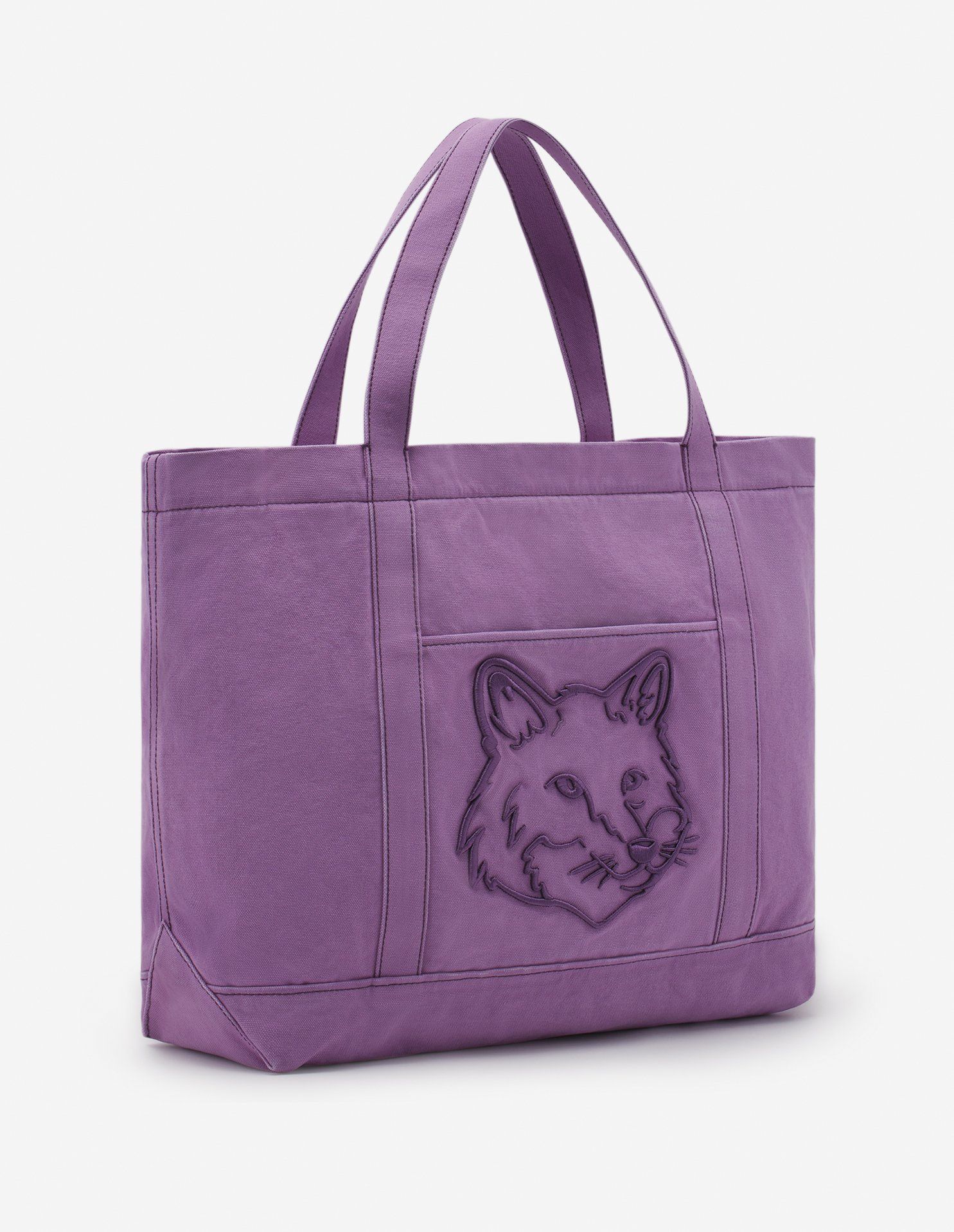  Túi Nữ Maison Kitsune Fox Head Large Tote 'Lilac' 