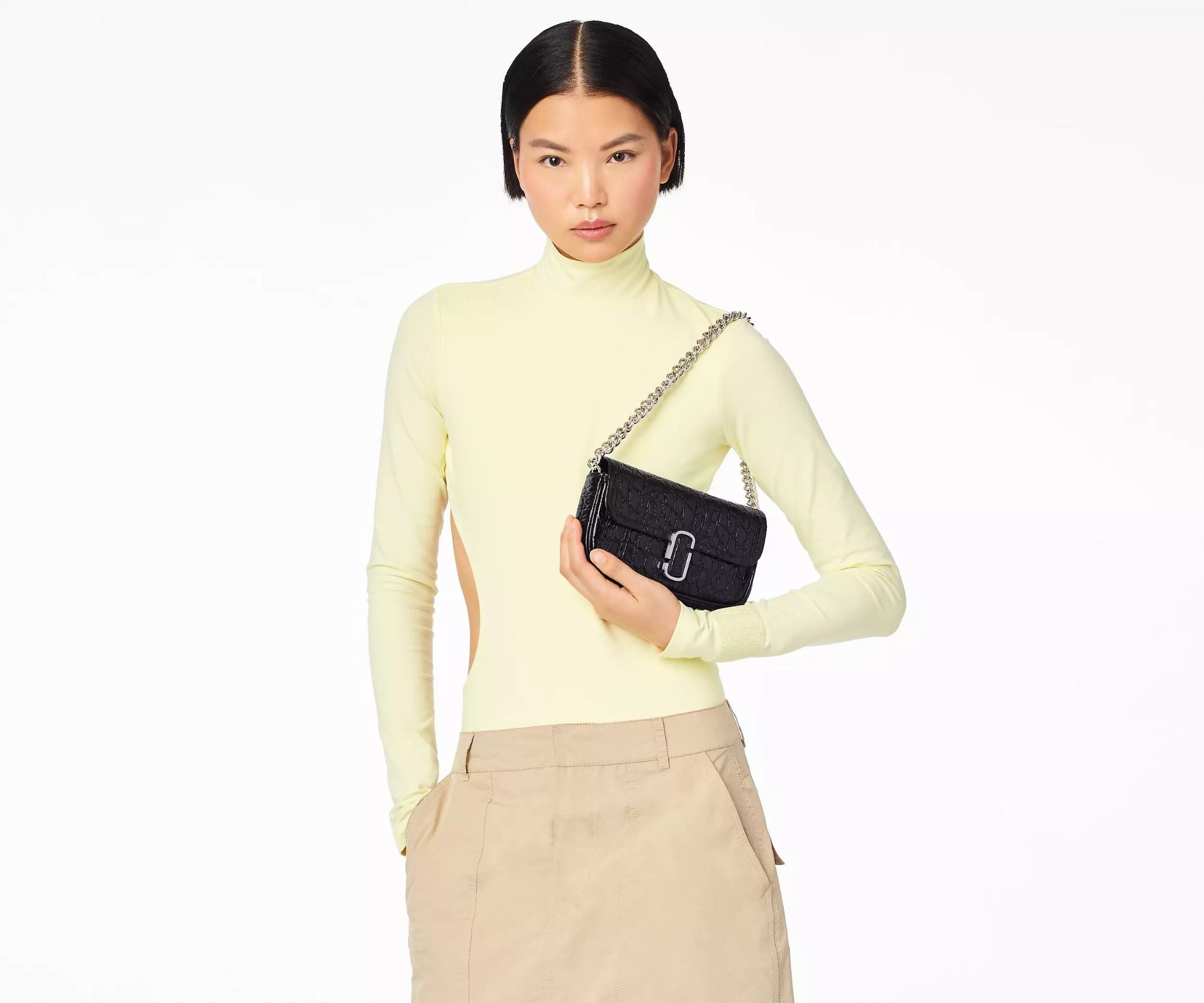  Túi Nữ Marc Jacobs Croc-embossed J Marc Mini Bag 'Black' 