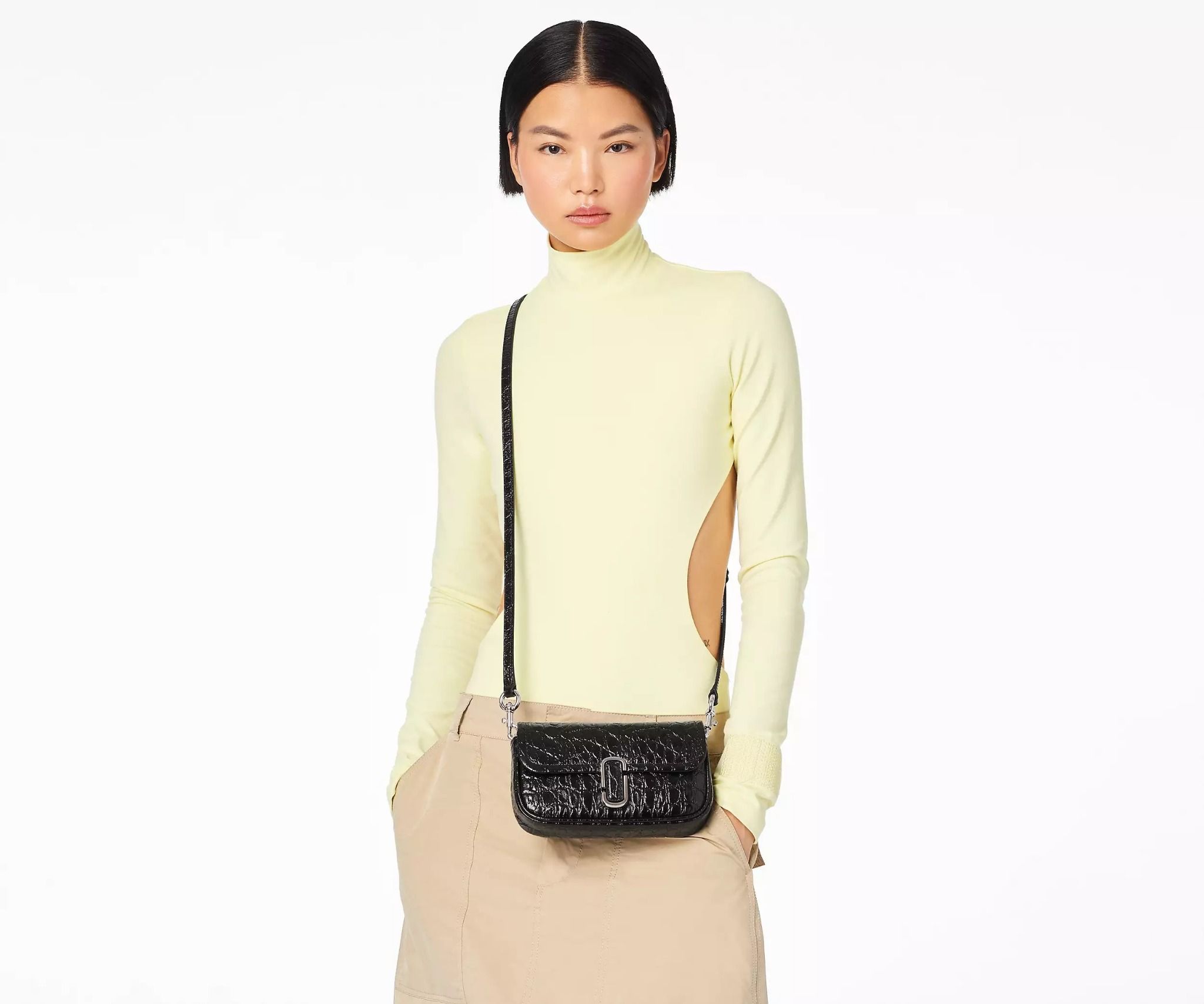  Túi Nữ Marc Jacobs Croc-embossed J Marc Mini Bag 'Black' 