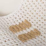  Túi Nữ Miu Miu Woven Fabric Hobo Bag 'White' 