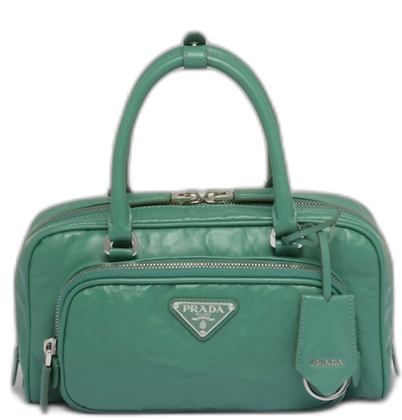  Túi Nữ Prada Antiqued Top-Handle 'Sage Green' 