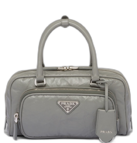  Túi Nữ Prada Antiqued Top-Handle 'Slate Gray' 