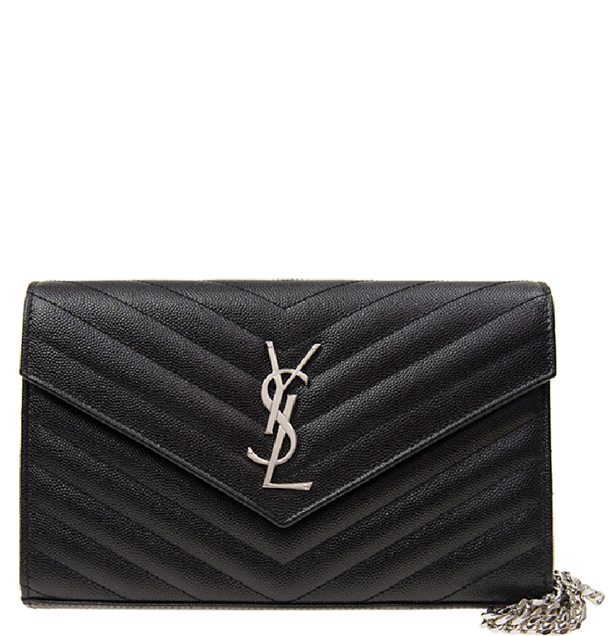  Túi Nữ Saint Laurent Cassandre Wallet 'Silver Black' 
