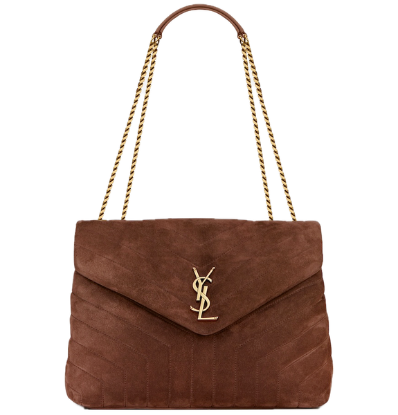 Túi Nữ Saint Laurent Loulou Medium In Suede 'Brown Coffee' 