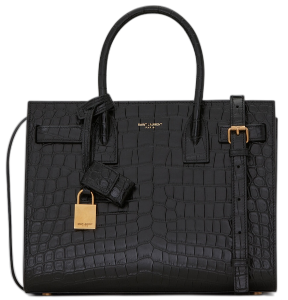  Túi Nữ Saint Laurent Sac De Jour Baby Matte Crocodile 'Black' 