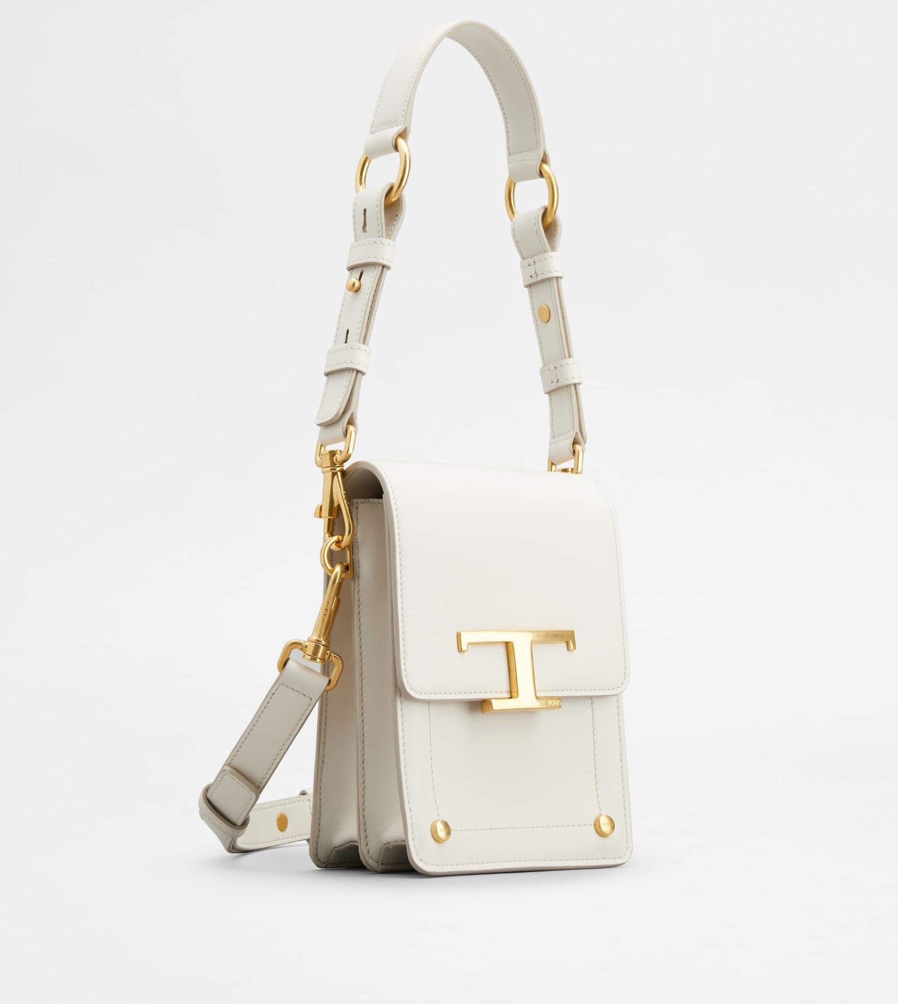  Túi Nữ Tod's T Timeless Bag Leather Micro 'White' 
