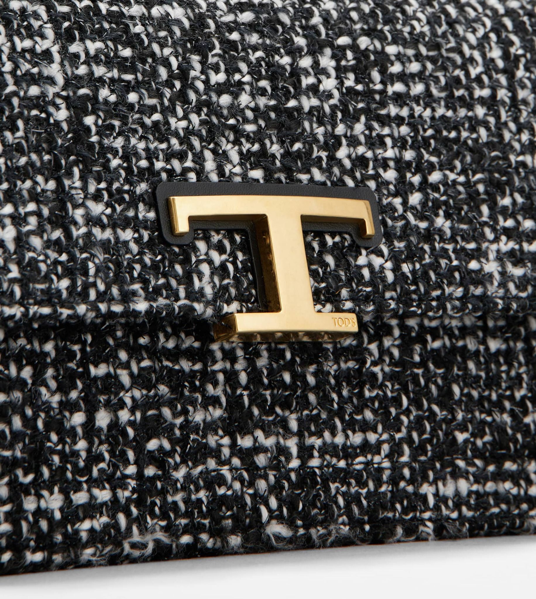  Túi Nữ Tod's T Timeless Shoulder Bag Fabric Leather Mini 'Black' 
