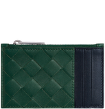  Ví Bottega Veneta Intrecciato Zipped Card Case 'Green' 