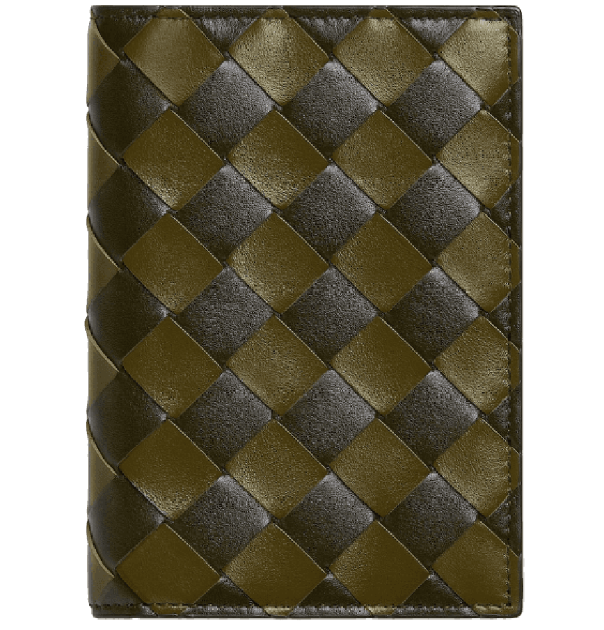  Ví Nam Bottega Veneta Intrecciato Passport Case 'Kaki' 