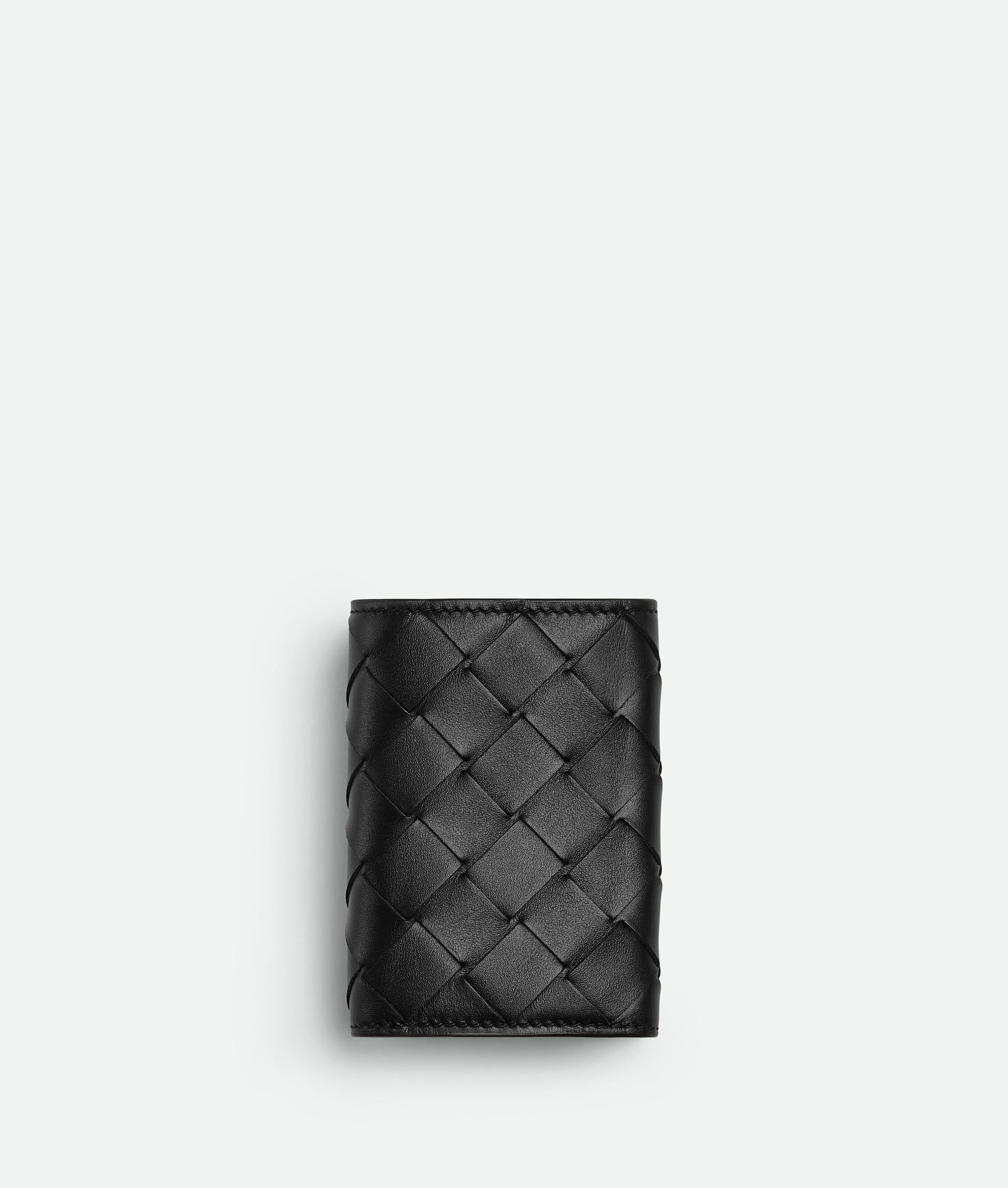 Ví Nam Bottega Veneta Intrecciato Tiny Tri-Fold Wallet 'Black' 