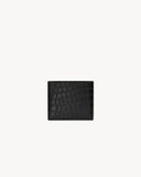  Ví Nam Saint Laurent Tiny Cassandre East/West Wallet 'Black' 