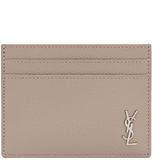  Ví Saint Laurent Tiny Cassandre Card Case 'Greyish Brown' 