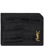  Ví Saint Laurent Tiny Cassandre Open Card Case 'Black' 