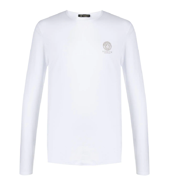  Áo Nam Versace Medusa Print Long-Sleeve T-Shirt 'White' 