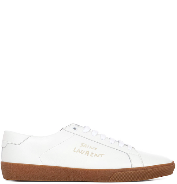  Giày Nam Saint Laurent Court Classic Sl/06 Embroidered Grained Leather 'Optic White' 