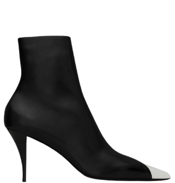  Giày Nam Saint Laurent Jam Zipped Boots In Shiny Leather 'Noir' 