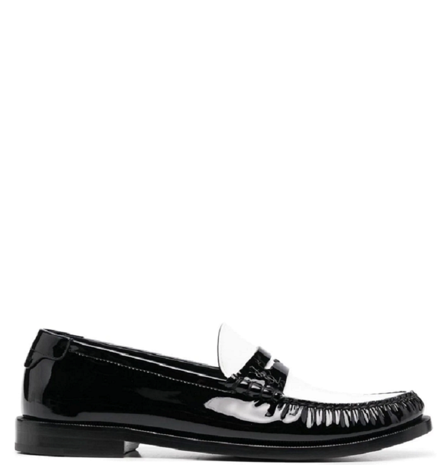  Giày Nữ Saint Laurent Le Loafer 'Black White' 