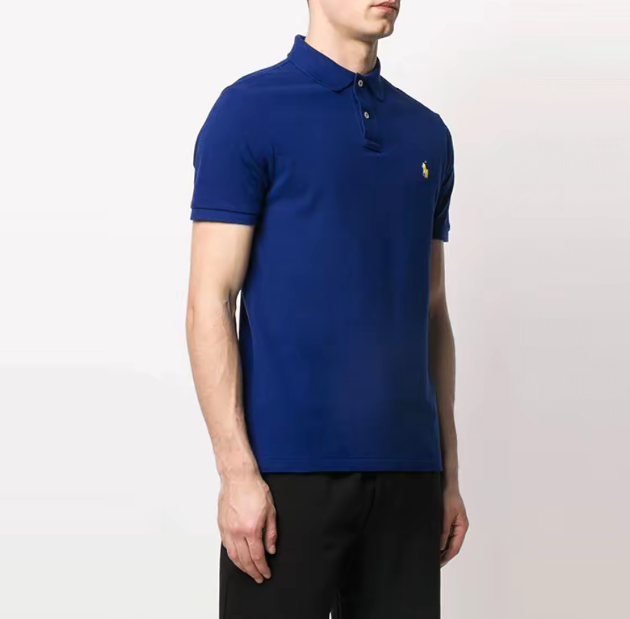  Áo Nam Polo Ralph Lauren SlimFit Cotton Piqué 'Blue' 