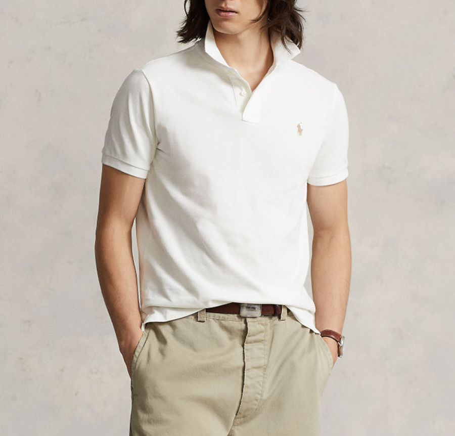  Áo Nam Polo Ralph Lauren Slin Fit 'White' 