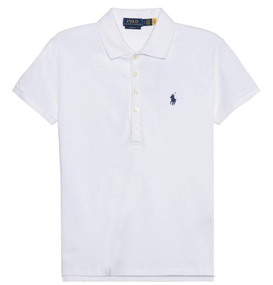  Áo Nữ Polo Ralph Lauren Slim Fit Mesh 'White' 