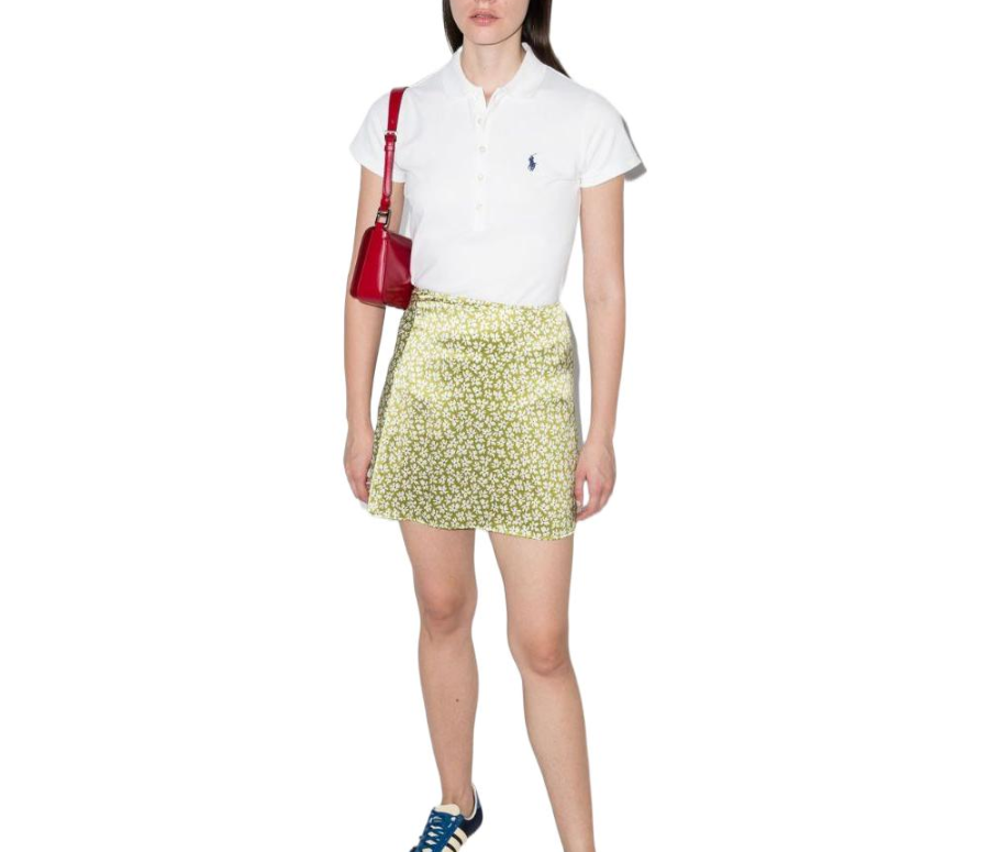  Áo Nữ Polo Ralph Lauren Slim Fit Mesh 'White' 