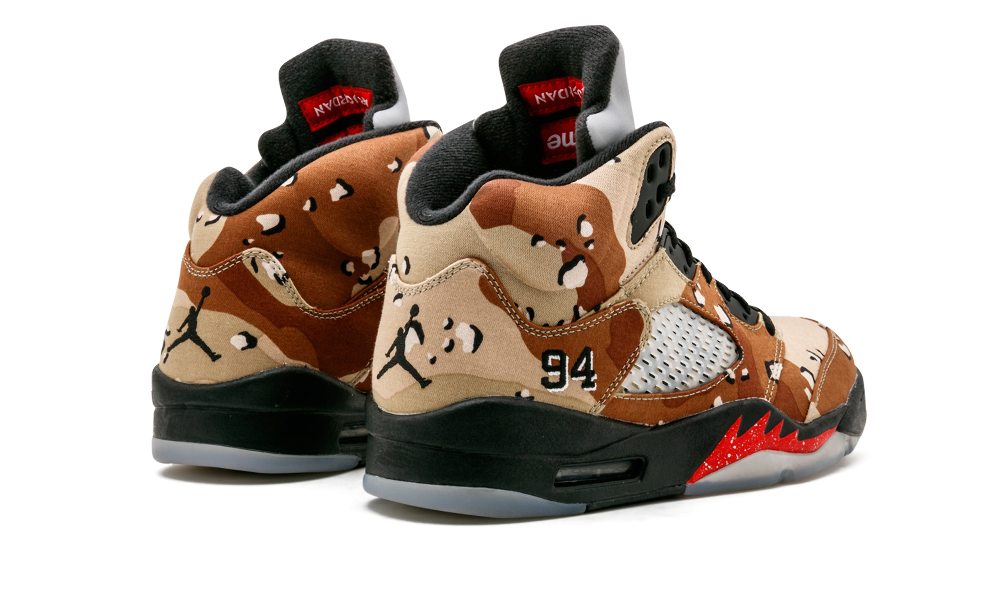 Giày Nike Air Jordan 5 Retro Supreme 'Desert Camo' 