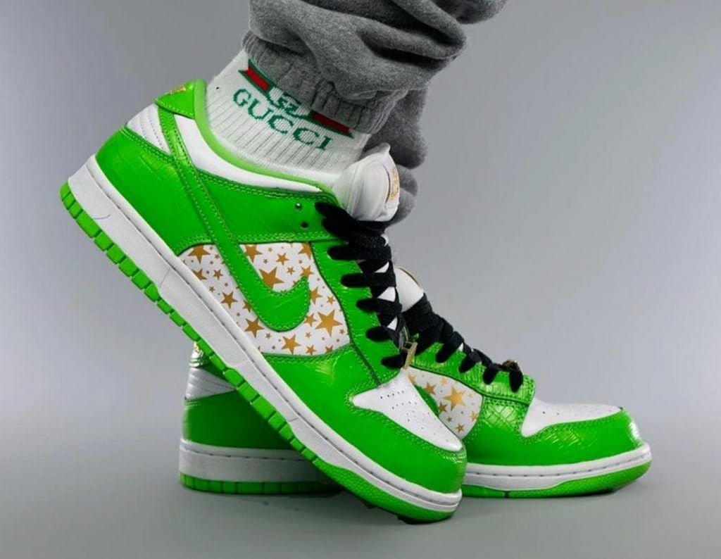  Giày Nike Sb Dunk Low Supreme Stars Mean 'Green' 