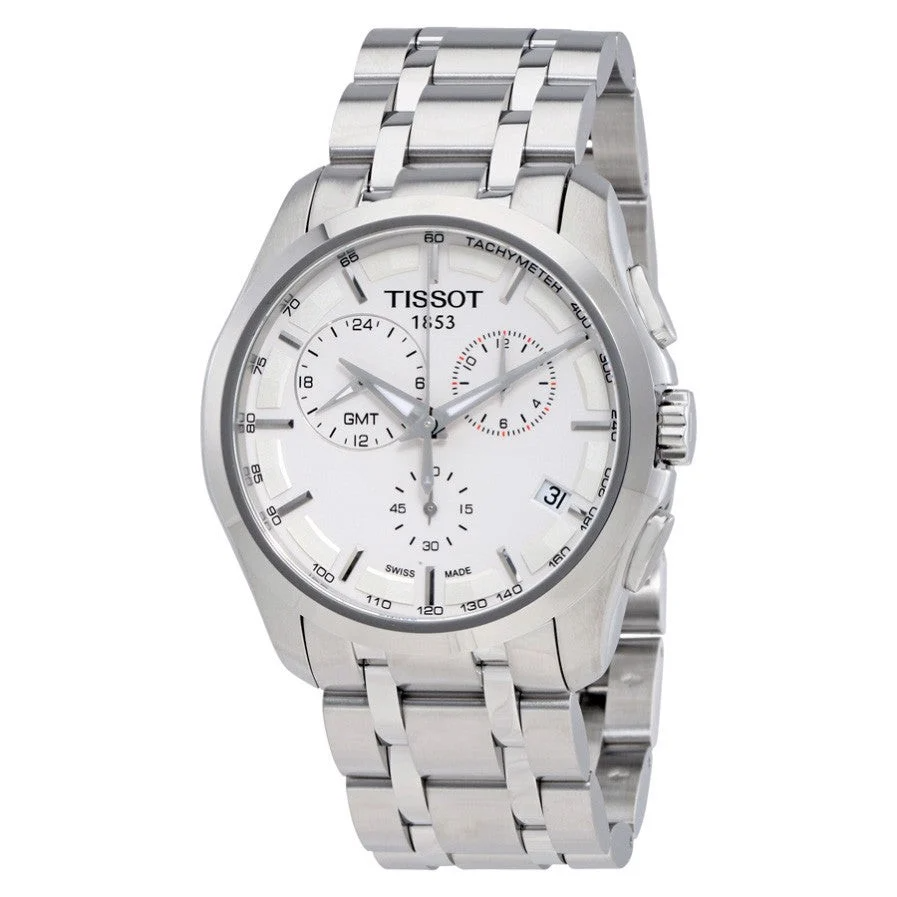 Tissot T Classic Couturier Chronograph White Dial Silver Steel Strap Watch For Men - T101.617.11.031.00 main image 1