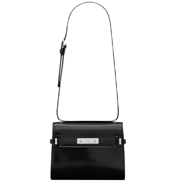  Túi Nữ Saint Laurent Manhattan Mini Shoulder Bag In Brushed Leather 'Black' 