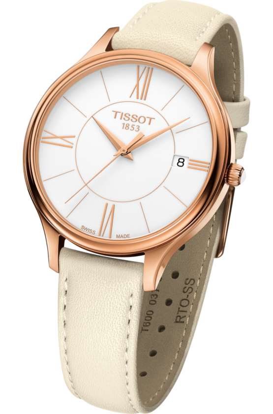  Đồng Hồ Nữ Tissot Bella Ora White Dial Leather 'White' 