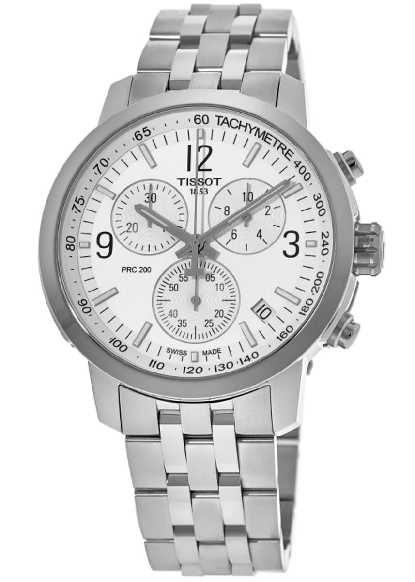  Đồng Hồ Nam Tissot PRC 200 Chronograph Quartz 'Silver' Dial 