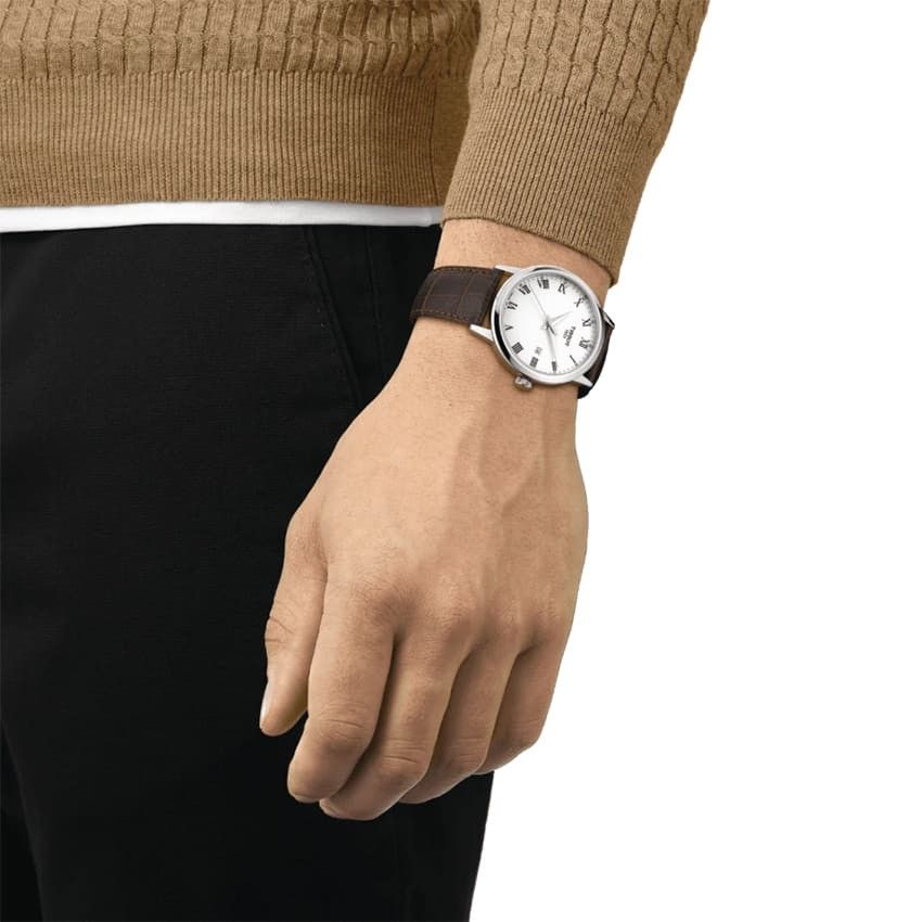  Đồng Hồ Nam Tissot T-Classic Quartz 'White' Dial 