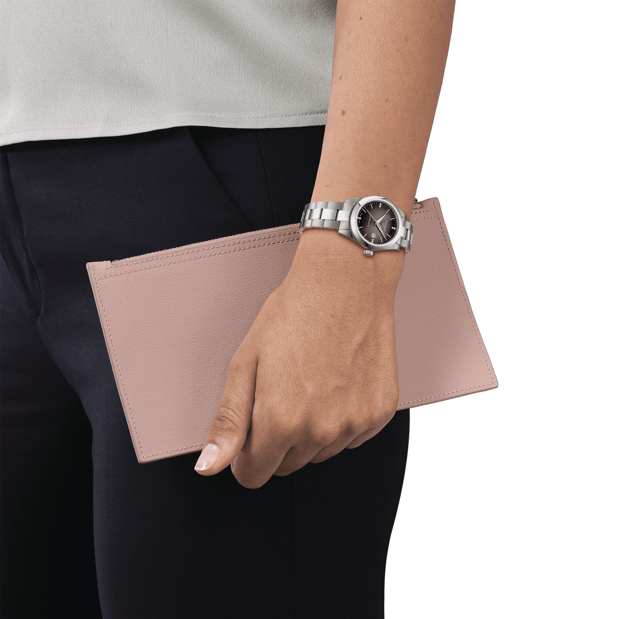  Đồng Hồ Nữ Tissot T-My Lady Automatic Diamond Anthracite Dial 