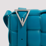  Túi Nữ Bottega Veneta Padded Intreccio Leather Ccross-body Bag 'Blue' 