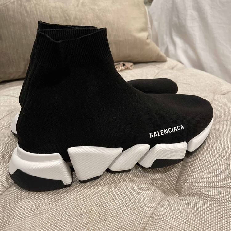 Balenciaga Speed Trainers Mid Lurex Knit Womens 530284 W0680 1000 US #30 Balenciaga Speed Trainers Mid Lurex Knit Womens 530284 W0680 1000 US