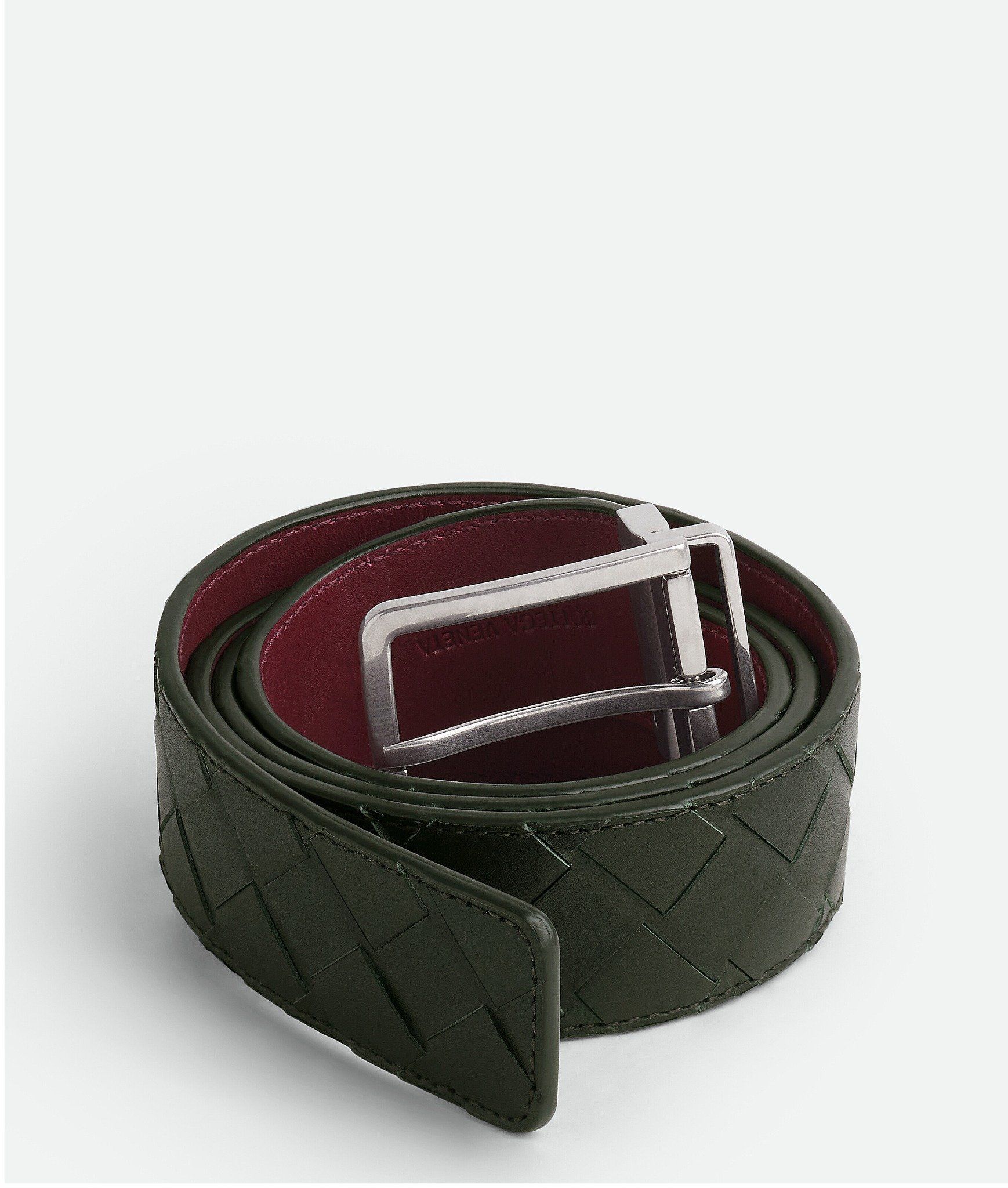  Thắt Lưng Nam Bottega Veneta Intrecciato Reversible Belt 'Green' 