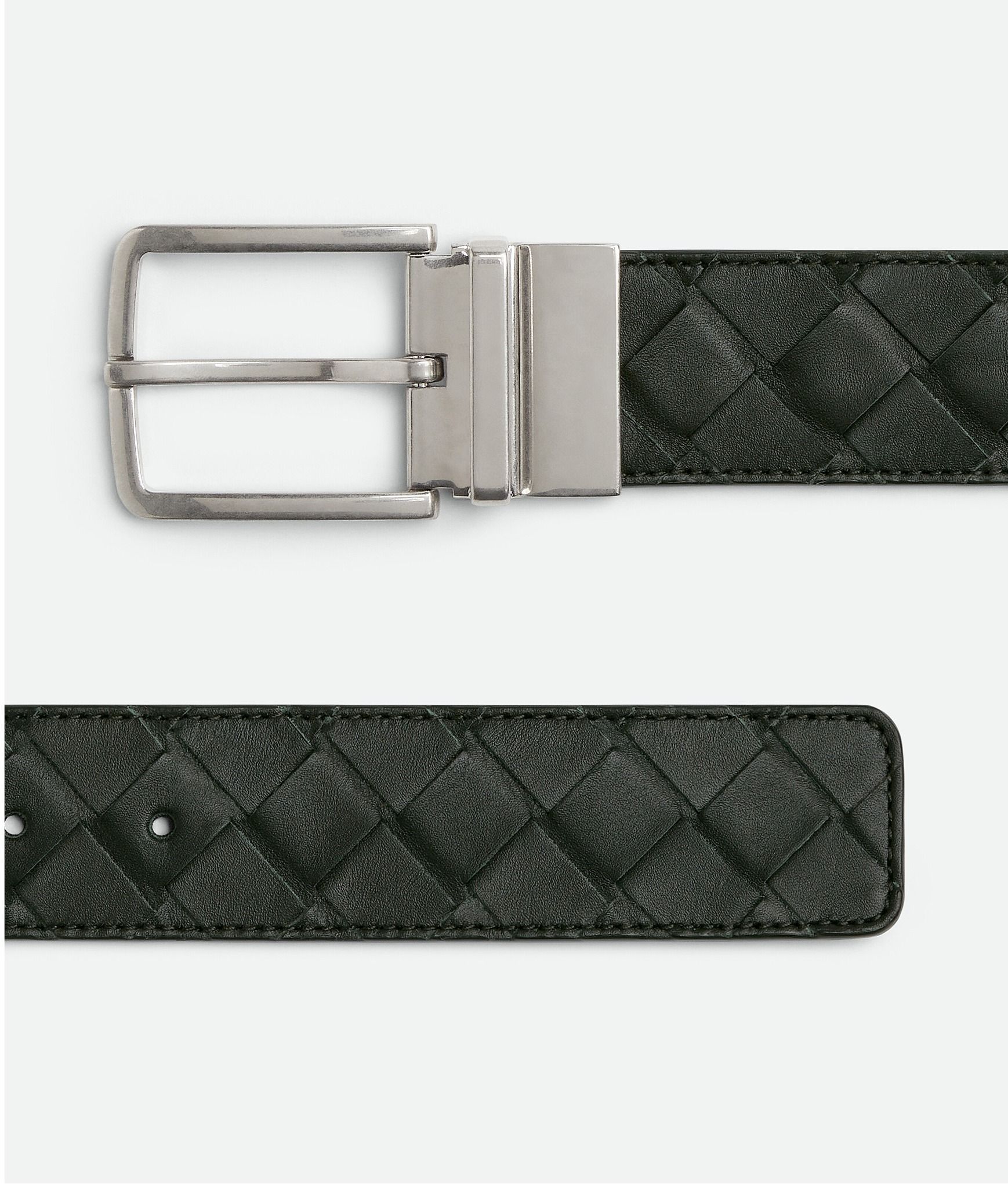  Thắt Lưng Nam Bottega Veneta Intrecciato Reversible Belt 'Green' 