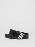  Thắt Lưng Nam Burberry Monogram Motif Monogram Leather Belt 'Black' 