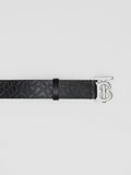  Thắt Lưng Nam Burberry Monogram Motif Monogram Leather Belt 'Black' 