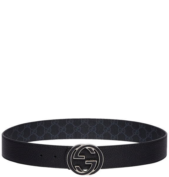  Thắt Lưng Nam Gucci Belt Interlocking G Buckle 'Black' 