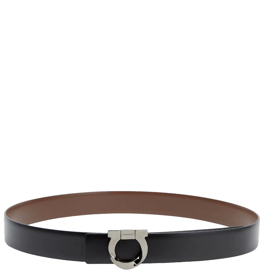  Thắt Lưng Nam Salvatore Ferragamo Fixed Gancini Twist Belt 'Black' 