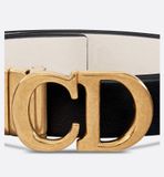  Thắt Lưng Nữ Dior Reversible Saddle Belt 'Black Latte' 