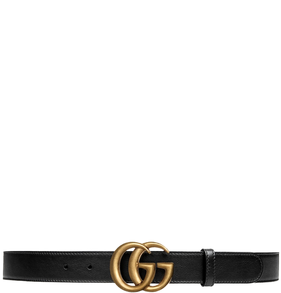  Thắt Lưng Nữ Gucci Leather Belt With Double G Buckle 'Black' 
