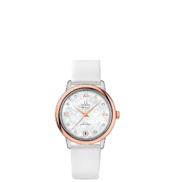  Đồng Hồ Nữ OMEGA De Ville Prestige Mother of Pearl Butterfly Dial 'White' 