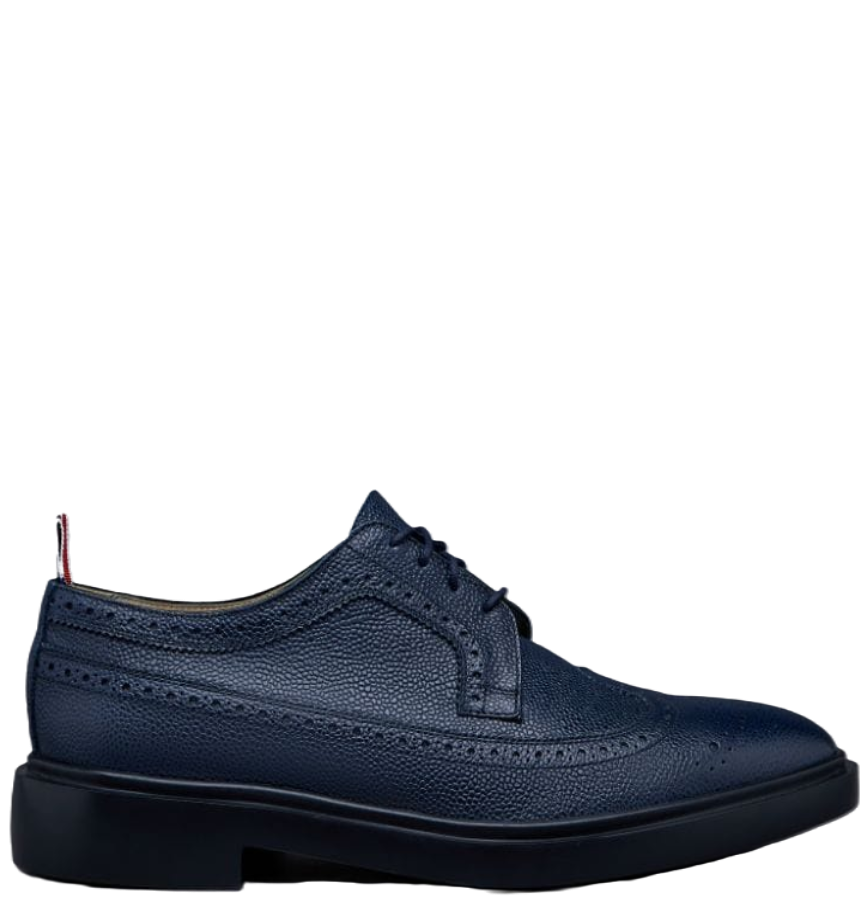  Giày Nam Thom Browne Pebble Grain Leather Longwing 'Navy' 