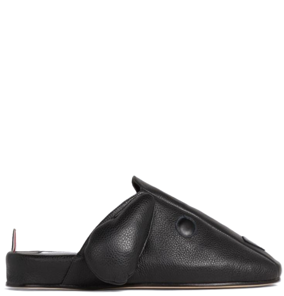  Dép Nam Thom Browne Pebble Grain Leather Hector 'Black' 